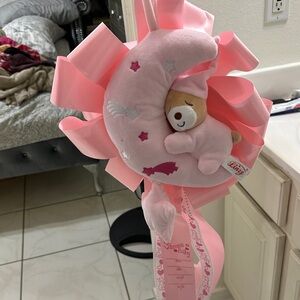 Pink Moon and Bear Baby Ribbon